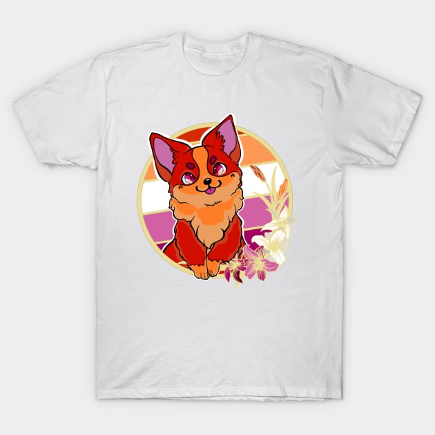 5 stripped Lesbian corgi T-Shirt by ThBlkBirdDaliah